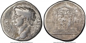 Claudius I (AD 41-54). AR cistophorus (27mm, 7h). NGC Choice Fine. Ephesus, ca. AD 41-42. TI CLAVD-CAES AVG, bare head of Claudius I left; dotted bord...