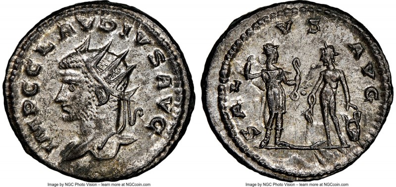 Claudius II (AD 268-270). BI antoninianus (21mm, 4.00 gm, 5h). NGC MS 5/5 - 5/5,...