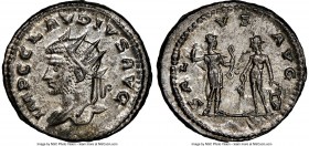 Claudius II (AD 268-270). BI antoninianus (21mm, 4.00 gm, 5h). NGC MS 5/5 - 5/5, Silvering. Antioch, AD 269-270. IMP C CLAVDIVS AVG, radiate head of C...