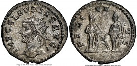 Claudius II (AD 268-270). BI antoninianus (21mm, 3.07 gm, 11h). NGC MS 4/5 - 5/5, Silvering. Antioch. IMP C CLAVDIVS AVG, radiate head of Claudius II ...