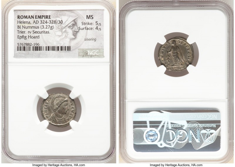 Helena (AD 324-328/30). AE3 or BI nummus (18mm, 3.27 gm, 6h). NGC MS 5/5 - 4/5, ...