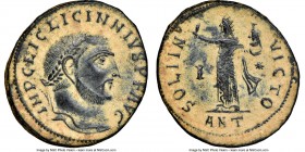 Licinius I (AD 308-324). BI follis or reduced nummus (23mm, 12h). NGC Choice VF. Antioch, 10th officina, AD 312. IMP C LIC LICINNIVS P F AVG, laureate...