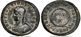 Constantine II, as Caesar (AD 337-340). AE3 or BI nummus (19mm, 3.30 gm, 12h). NGC Choice XF 5/5 - 3/5. Thessalonica, AD 324. CONSTANTINVS IVN NOB C, ...
