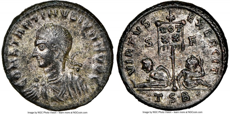 Constantine II, as Caesar (AD 337-340). AE3 or BI nummus (19mm, 3.54 gm, 5h). NG...