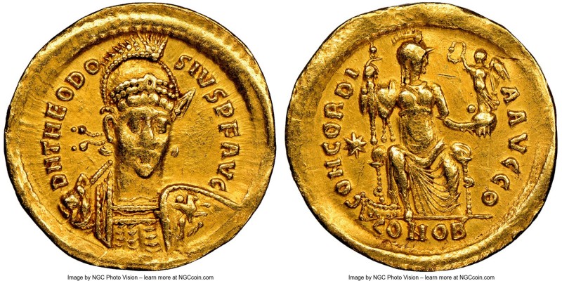 Theodosius II, Eastern Roman Empire (AD 402-450). AV solidus (21mm, 4.29 gm, 6h)...