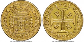 João V gold 4000 Reis 1721-R AU Details (Scratches, Cleaned) NGC, Rio de Janeiro mint, KM102. AGW 0.3169 oz. 

HID09801242017

© 2020 Heritage Auc...