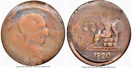 Blacksmith copper 1/2 Penny Token 1820 F12 Brown NGC, Br-1008, BL-32A1, Wood-19. Ex. Doug Robins Collection 

HID09801242017

© 2020 Heritage Auct...