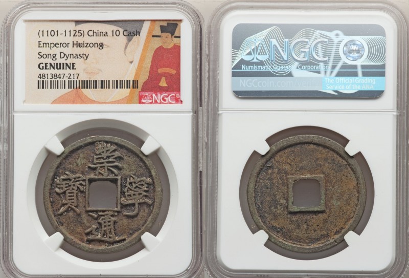 Northern Song Dynasty. Hui Zong 10-Piece Lot of Certified 10 Cash ND (1101-1125)...