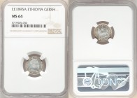 Menelik II 5-Piece Lot of Certified Gersh EE 1895 (1902/1903)-A MS64 NGC, Paris mint, KM12. Sold as is, no returns. 

HID09801242017

© 2020 Herit...