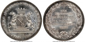 Bremen. Free City Taler 1863 MS64 NGC, KM245. Mintage: 20,005. One year type, commemorates 50th anniversary of the liberation of Germany. 

HID09801...