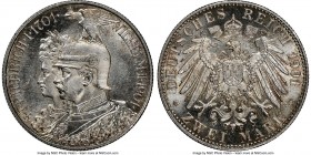 Prussia. Wilhelm II Pair of Certified "Bicentennial" Multiple Marks 1901-A NGC, 1) 2 Mark - MS64+, Berlin mint, KM525 2) 5 Mark - MS62, Berlin mint, K...