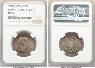 Saxony. Georg 2 Mark 1902-E MS64 NGC, Muldenhutten mint, KM1255. Death of Albert commemorative. 

HID09801242017

© 2020 Heritage Auctions | All R...