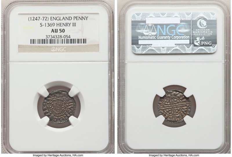 Henry III (1216-1272) Penny ND (1247-1272) AU50 NGC, London mint, Willem as mone...