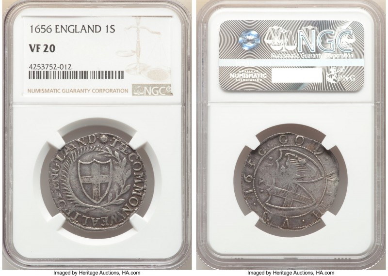 Commonwealth Shilling 1656 VF20 NGC, KM390.1, S-3217. 

HID09801242017

© 20...