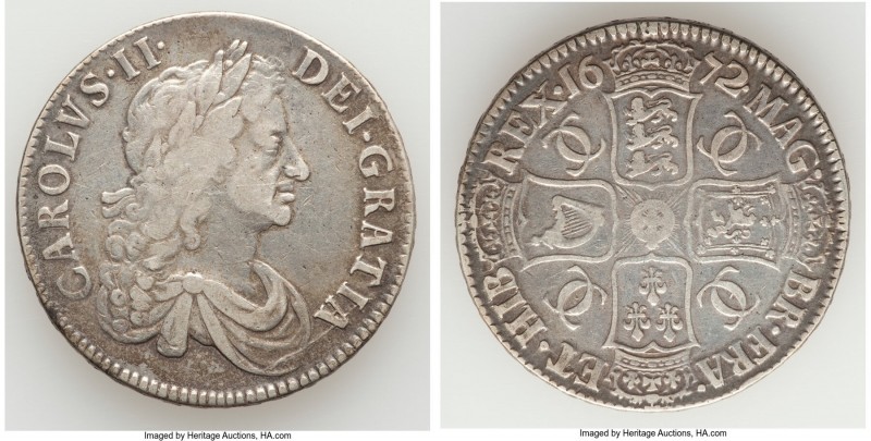 Charles II Crown 1672 XF (Cleaned), KM435, S-3358. 38.1mm. 29.17gm. 

HID09801...