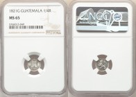 Ferdinand VII 1/4 Real 1821-G MS65 NGC, Nueva Guatemala mint, KM72. Cartwheel luster, frosted surfaces. 

HID09801242017

© 2020 Heritage Auctions...