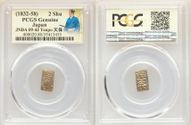 4-Piece Lot of Certified Assorted Issues Genuine PCGS, 1) Tempo gold 2 Shu ND (1832-1858) - KM-C18, JNDA 09-43 2) Kaei Shu ND (1853-1865) - KM-C12, JN...