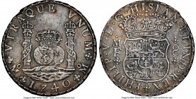 Philip V 8 Reales 1740 Mo-MF AU Details (Saltwater Damage) NGC, Mexico City mint, KM103. Lavender-gray and onyx toning. 

HID09801242017

© 2020 H...
