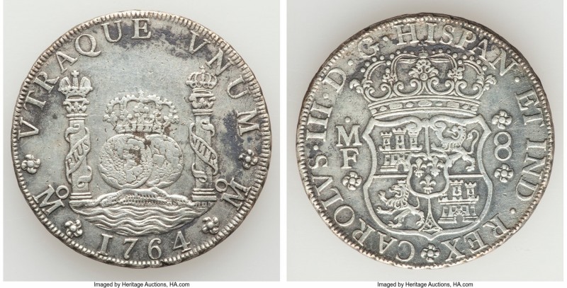 Charles III 8 Reales 1764 Mo-MF 8 Reales AU (Cleaned), Mexico City mint, KM105. ...