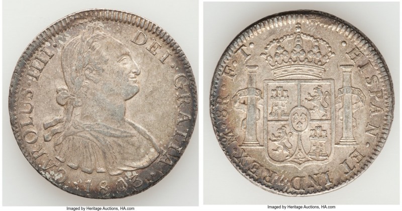Charles IV 8 Reales 1803 Mo-FT XF, Mexico City mint, KM109. 39.8mm. 26.98gm. 
...