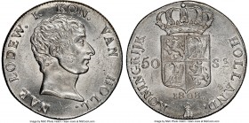 Kingdom of Holland. Louis Napoleon 50 Stuivers 1808 MS63 NGC, Utrecht mint, KM28, Dav-228. Cartwheel luster, untoned. 

HID09801242017

© 2020 Her...