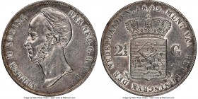 Willem II 2-1/2 Gulden 1849 AU55 NGC, Utrecht mint, KM69.2. 

HID09801242017

© 2020 Heritage Auctions | All Rights Reserved