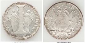 Provisional Republic 8 Reales 1823 LM-JP XF, Lima mint, KM136. 38.0mm. 27.05gm. 

HID09801242017

© 2020 Heritage Auctions | All Rights Reserved