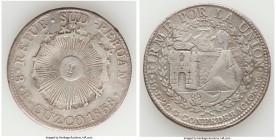 South Peru. Republic 8 Reales 1838 CUZCO-MS VF (Scratches, Tooling), Cuzco mint, KM170.4. 38.6mm. 26.05gm.

HID09801242017

© 2020 Heritage Auctio...