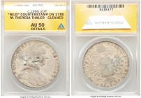 Nejd. Abd al-Aziz Pair of Certified Counterstamped 20 Piastres ND (c. 1960) AU50 Details (Cleaned) ANACS, KM-X20. Nejd counterstamp on Austria Maria T...