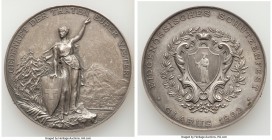 Confederation silver "Glarus Shooting Festival" Medal 1892 UNC, Richter-808b, Martin-432. 44.9mm. 38.60gm. By Huguenin. Issued for the Shooting Festiv...