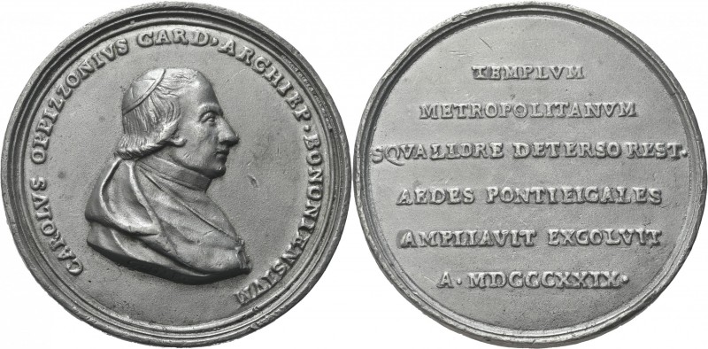 BOLOGNA. Carlo Oppizzoni,(cardinale)1769–1855. 
Medaglia 1831 opus Giovanni Gro...