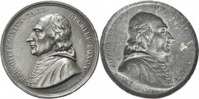 BOLOGNA. Carlo Oppizzoni,(cardinale)1769–1855. 
Medaglia uniface Prova (?) opus G. Maldini. Pb gr. 32,62 mm 56 Dr. KAR OPPIZZONIVS CARD ARCHIEP BONON...