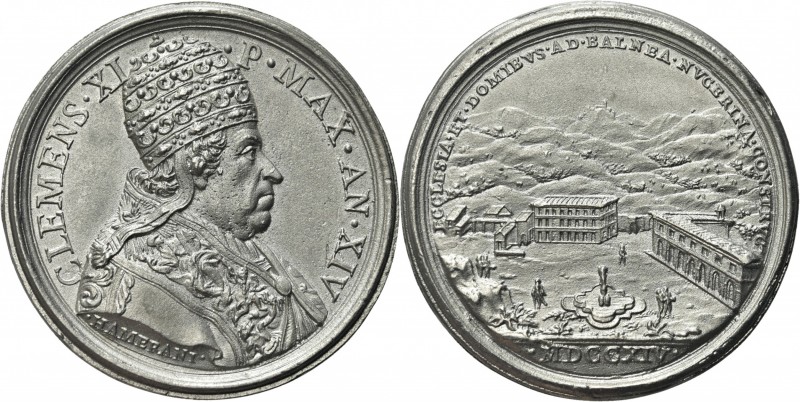 ROMA. Clemente XI (Gian Francesco Albani), 1700-1721. 
Medaglia 1714 a. XIV opu...