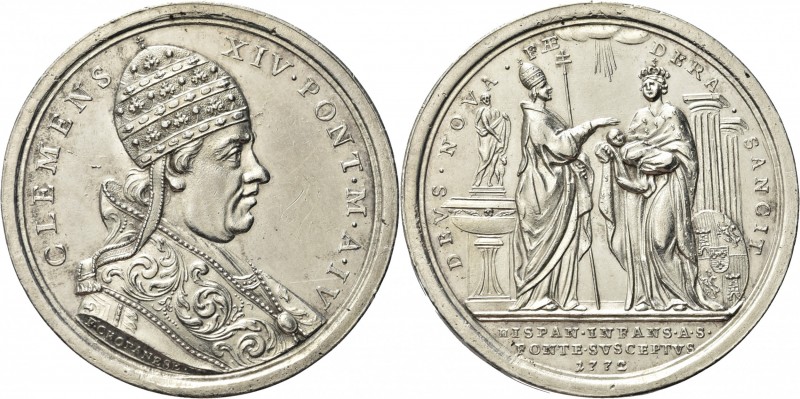 ROMA. Clemente XIV (Gian Vincenzo Antonio Ganganelli), 1769-1774. 
Medaglia 177...