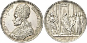 ROMA. Leone XII (Annibale Sermattei della Genga), 1823-1829. 
Medaglia 1825 a. II opus G. Girometti. Ag gr. 32,05 mm 43,1 Dr. LEO XII PONT - MAX ANNO...