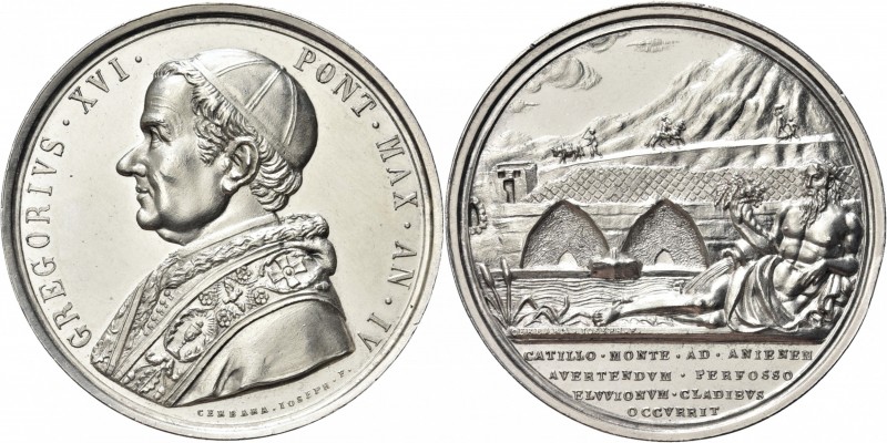 ROMA. Gregorio XVI (Bartolomeo Alberto Cappellari), 1831-1846. 
Medaglia annual...