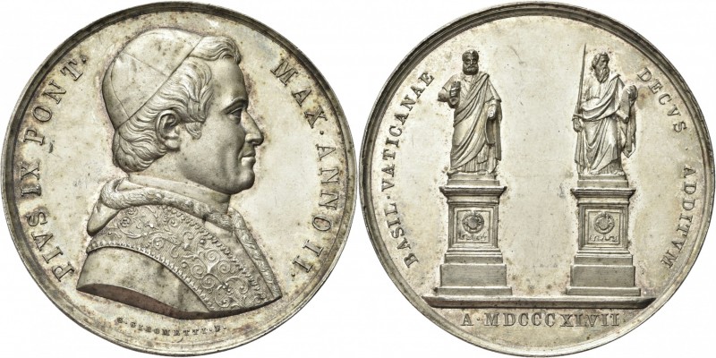 ROMA. Pio IX (Giovanni Maria Mastai Ferretti), 1846-1878. 
Medaglia 1847 a. II ...