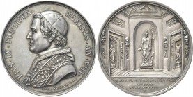 ROMA. Pio IX (Giovanni Maria Mastai Ferretti), 1846-1878. 
Medaglia 1853 a. VIII opus G. Cerbara. Ag gr. 33,76 mm 43,3 Dr. PIVS IX PONTIFEX - MAXIMVS...
