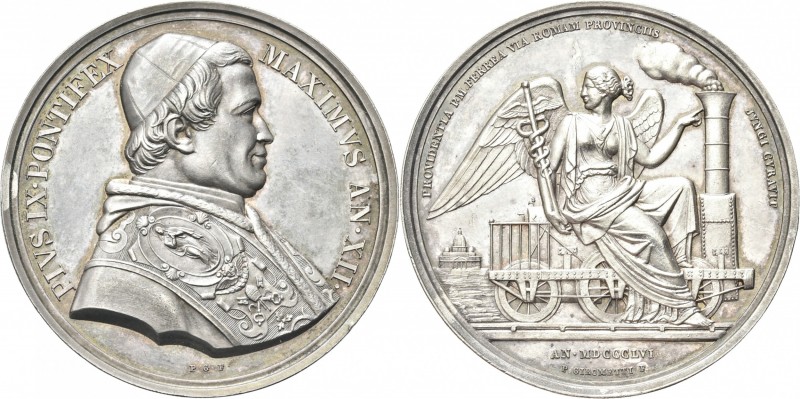 ROMA. Pio IX (Giovanni Maria Mastai Ferretti), 1846-1878. 
Medaglia 1858 a. XII...