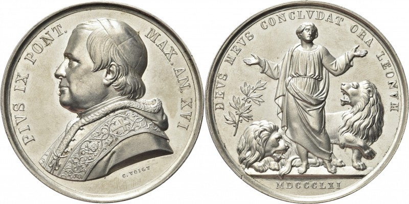 ROMA. Pio IX (Giovanni Maria Mastai Ferretti), 1846-1878. 
Medaglia 1861 a. XVI...