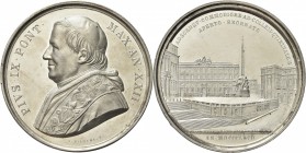 ROMA. Pio IX (Giovanni Maria Mastai Ferretti), 1846-1878. 
Medaglia 1867 a. XXII opus G. Bianchi. Ag gr. 32,72 mm 43,8 Dr. PIVS IX PONT - MAX AN XXII...