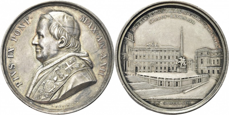 ROMA. Pio IX (Giovanni Maria Mastai Ferretti), 1846-1878. 
Medaglia 1867 a. XXI...