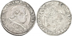 BOLOGNA. Leone X (Giovanni de’Medici), 1513-1521. 
Bianco (o Leone, o Giulio) del III Tipo. Ag gr. 3,53 Dr. LEO X PONTIFEX MAXIMVS. Busto a d., con p...