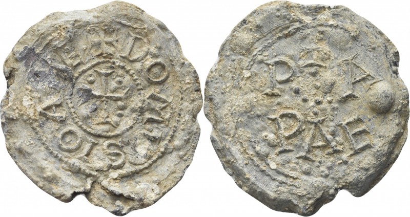 ROMA. Giovanni XII, 955-964 (?). 
Bolla Plumbea. Pb gr. 37,19 mm 41 Dr. +DOMVS ...