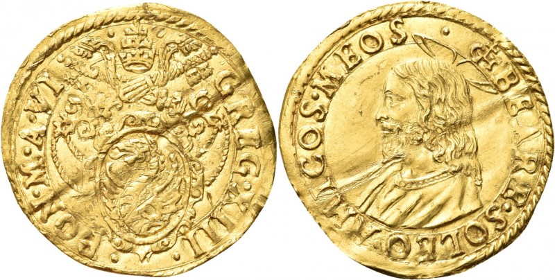 ROMA. Gregorio XIII (Ugo Boncompagni), 1572-1585. 
Scudo d'oro a. VI. Au gr. 3,...