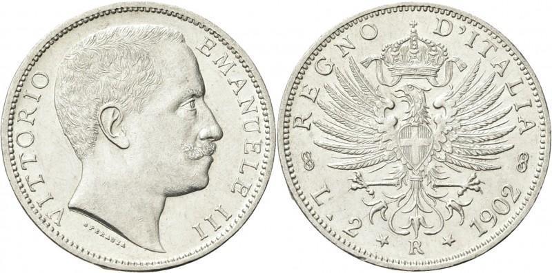 REGNO D’ITALIA. Vittorio Emanuele III, 1900-1943. 
2 Lire 1902 Roma, Aquila Sab...