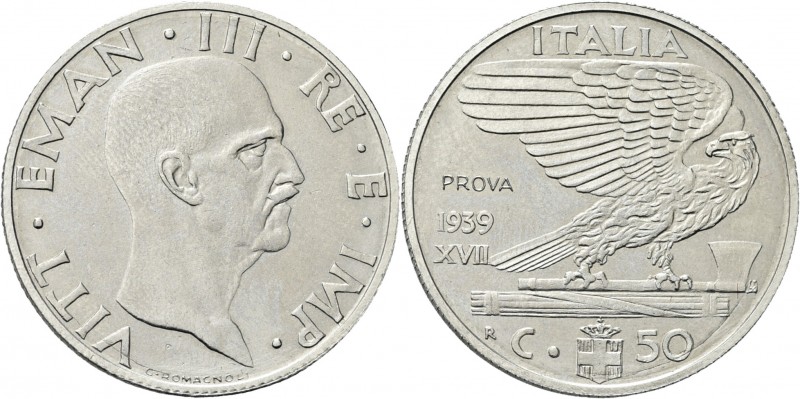 REGNO D’ITALIA. Vittorio Emanuele III, 1900-1943. 
50 Centesimi 1939 PROVA a. X...