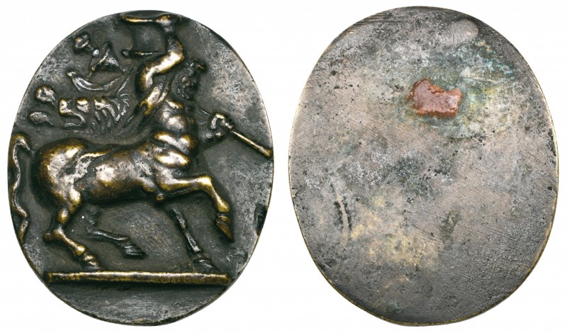 Rome (third quarter of 15th century), A Centaur, oval bronze plaquette, the cent...