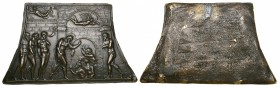 Valerio Belli (1468-1546), Christ’s Entry into Jerusalem and Christ in Limbo, a pair of trapezoidal bronze plaquettes, the former 63 x 100.8mm (Molini...