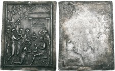 Valerio Belli (1468-1546), The Adoration of the Magi, lead plaquette, 71 x 54mm (Molinier 262; Bange 761; Gasparotto 98), pierced, very fine contempor...
